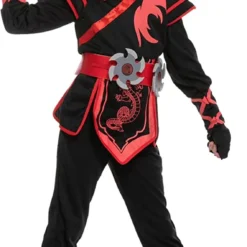 Spooktacular Girls Red Ultimate Ninja Halloween Costume - Group Costumes -Halloween Costumes Sales 2022 Red Ninja Costume for Girls Cosplay Child 4
