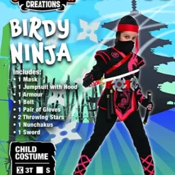 Spooktacular Girls Red Ultimate Ninja Halloween Costume - Group Costumes -Halloween Costumes Sales 2022 Red Ninja Costume for Girls Cosplay Child 5