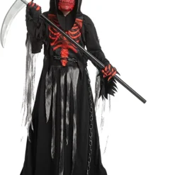 Spooktacular Boys Red Skull Grim Reaper Halloween Costume - Kid Halloween Costumes 12 Spooktacular Boys Red Skull Grim Reaper Halloween Costume - Kid Halloween Costumes -Halloween Costumes Sales 2022 Red Skull Reaper Costume for Boys Cosplay Child 2
