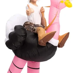 Spooktacular Child Inflatable Ostrich Rider Costume - Group Costumes -Halloween Costumes Sales 2022 Ride On Ostritch Inflatable Costume Child 7