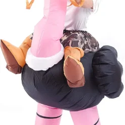 Spooktacular Adult Inflatable Riding Ostrich Costume - Group Costumes -Halloween Costumes Sales 2022 Riding an ostrich Costume Inflatable Adult 6
