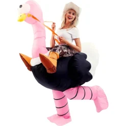 Spooktacular Adult Inflatable Riding Ostrich Costume - Group Costumes