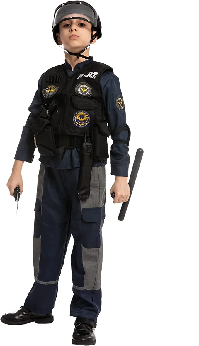 Spooktacular SWAT Fighter Costume Role Play Cosplay - Child - Kid Halloween Costumes 6 Spooktacular SWAT Fighter Costume Role Play Cosplay - Child - Kid Halloween Costumes - Image 4