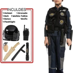 Spooktacular SWAT Fighter Costume Role Play Cosplay - Child - Kid Halloween Costumes 10 Spooktacular SWAT Fighter Costume Role Play Cosplay - Child - Kid Halloween Costumes -Halloween Costumes Sales 2022 SWAT Fighter Costume Role Play Cosplay Child 6