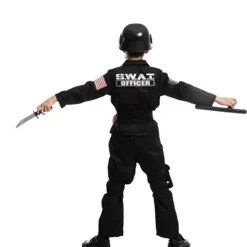 Spooktacular Kids SWAT Officer Halloween Costume - Kid Halloween Costumes -Halloween Costumes Sales 2022 SWAT Officer Costume Role Play Cosplay Child 2