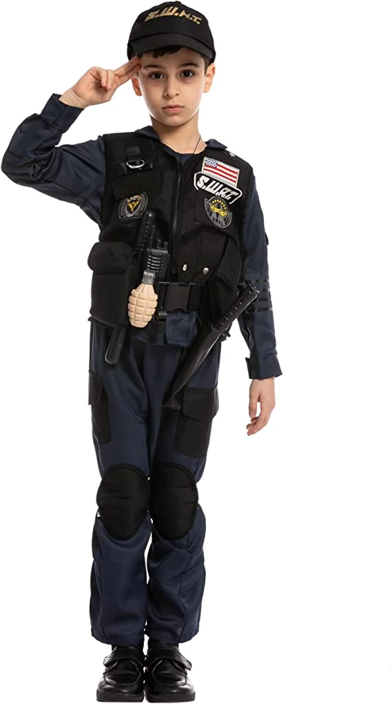 Spooktacular Kids Police SWAT Halloween Costume - Kid Halloween Costumes 7 Spooktacular Kids Police SWAT Halloween Costume - Kid Halloween Costumes - Image 5
