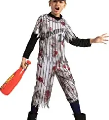 Spooktacular Kids Baseball Zombie Player Halloween Costume - Kid Halloween Costumes -Halloween Costumes Sales 2022 Scary Baseball Player Zombie Costume Cosplay Child 4 1