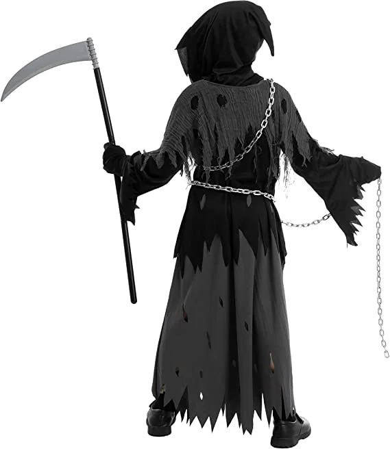 Spooktacular Child Red Glowing Eyes Reaper Halloween Costume - Kid Halloween Costumes 7 Spooktacular Child Red Glowing Eyes Reaper Halloween Costume - Kid Halloween Costumes - Image 5