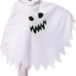 Spooktacular Child Scary Smiling Ghost Dress Halloween Costume - Kid Halloween Costumes -Halloween Costumes Sales 2022 Scary Smiling Ghost Dress with Hood Child 2