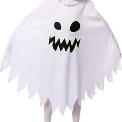 Spooktacular Child Scary Smiling Ghost Dress Halloween Costume - Kid Halloween Costumes -Halloween Costumes Sales 2022 Scary Smiling Ghost Dress with Hood Child 3