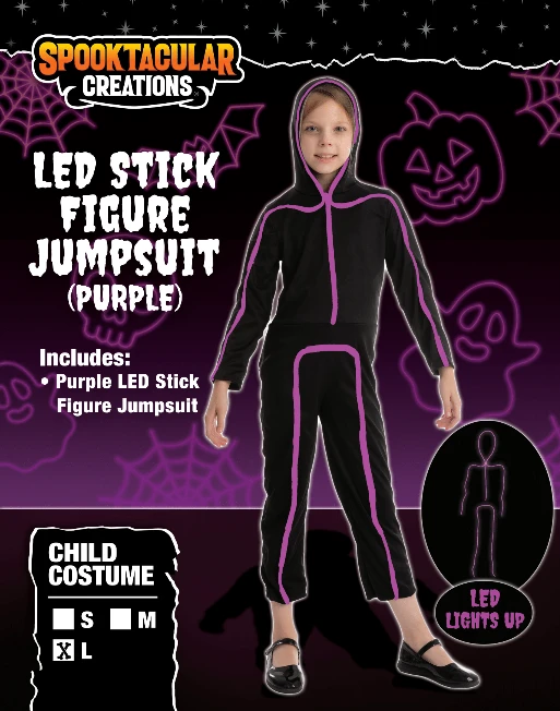 Spooktacular Kids LED Light Stick Figure Halloween Costume - Kid Halloween Costumes 6 Spooktacular Kids LED Light Stick Figure Halloween Costume - Kid Halloween Costumes - Image 4