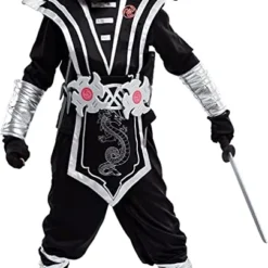 Spooktacular Silver Ninja Costume - Child - Group Costumes -Halloween Costumes Sales 2022 Silver Ninja Costume Child 4