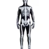 Spooktacular Mens Second Skin Skeleton Halloween Costume - Group Costumes -Halloween Costumes Sales 2022 Skeleton Bone Bodysuit Halloween Costumes 2nd Skin for Men with Skeleton Hood Mask 1