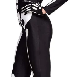 Spooktacular Women Skeleton Bodysuit with Glow Patterns - Group Costumes 12 Spooktacular Women Skeleton Bodysuit with Glow Patterns - Group Costumes -Halloween Costumes Sales 2022 Skeleton Glow in The Dark Catsuit Bodysuit Halloween Costumes for Women Adult 1