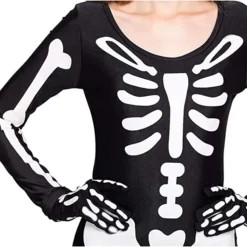 Spooktacular Women Skeleton Bodysuit with Glow Patterns - Group Costumes 13 Spooktacular Women Skeleton Bodysuit with Glow Patterns - Group Costumes -Halloween Costumes Sales 2022 Skeleton Glow in The Dark Catsuit Bodysuit Halloween Costumes for Women Adult 2