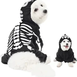 Spooktacular Skeleton Halloween Costume for Cats and Dogs - Pet Costumes -Halloween Costumes Sales 2022 Skeleton Pet Costume 7