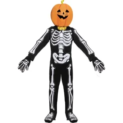 Spooktacular Skeleton Pumpkin Head Costume - Child - Group Costumes