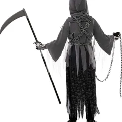 Spooktacular Kids Grim Reaper Halloween Costume with Glowing Eyes - Kid Halloween Costumes -Halloween Costumes Sales 2022 Soul Taker Reaper with Glowing Eyes Costume Child 3 result