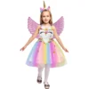 Spooktacular Girls Unicorn Princess Halloween Costume - Kid Halloween Costumes -Halloween Costumes Sales 2022 Spooktacular Creations Unicorn Princess Pageant Flower Girl Tutu Dress Rainbow Skirt with Headband and wings for Kids 6