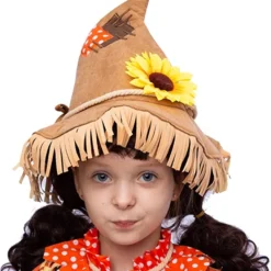 Spooktacular Girls Sunflower Scarecrow Halloween Costume - Kid Halloween Costumes -Halloween Costumes Sales 2022 Sunflower Sweet Scarecrow Costume for Girls 4