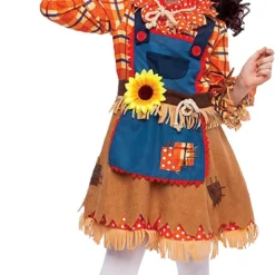 Spooktacular Girls Sunflower Scarecrow Halloween Costume - Kid Halloween Costumes -Halloween Costumes Sales 2022 Sunflower Sweet Scarecrow Costume for Girls 5