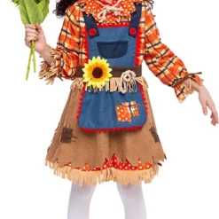 Spooktacular Girls Sunflower Scarecrow Halloween Costume - Kid Halloween Costumes -Halloween Costumes Sales 2022 Sunflower Sweet Scarecrow Costume for Girls 7
