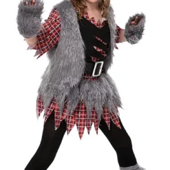 Spooktacular Kids Werewolf Halloween Costume - Kid Halloween Costumes -Halloween Costumes Sales 2022 Werewolf Costume Girl 4 result