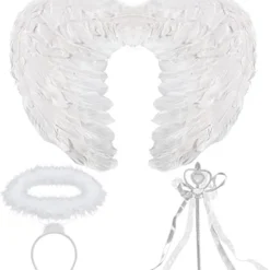 Spooktacular Adult and Kids White Angel Halloween Costume Accessories -
