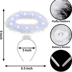 Spooktacular Halloween Light up Angel Halo Headband - Costume Accessories -Halloween Costumes Sales 2022 White LED Angel Halo Headband Cosplay Kit Role Play Accessories 5 结果 1