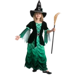 Spooktacular Girls Green Witch Halloween Costume - Group Costumes -Halloween Costumes Sales 2022 Wicked Green Witch Costume Cosplay Child 1 1 scaled 1