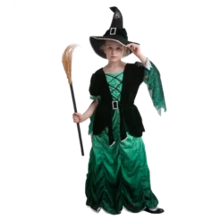 Spooktacular Girls Green Witch Halloween Costume - Group Costumes -Halloween Costumes Sales 2022 Wicked Green Witch Costume Cosplay Child 3 scaled 1