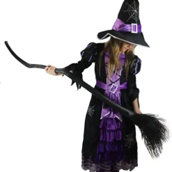 Spooktacular Girls Cute Witch Costume - Group Costumes -Halloween Costumes Sales 2022 Witch Deluxe Costume Set 4 result