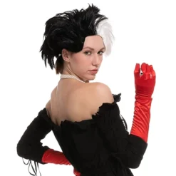 Spooktacular Womens Black and White Wig Set - Costume Accessories 11 Spooktacular Womens Black and White Wig Set - Costume Accessories -Halloween Costumes Sales 2022 Women Cruel Lady Wig Adult 3