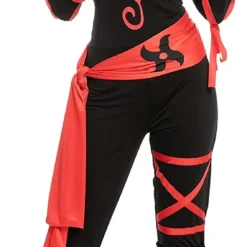 Spooktacular Womans Sexy Ninja Costume Set for Halloween - Group Costumes -Halloween Costumes Sales 2022 Women Ninja Long Pants Costume Cosplay 3 结果
