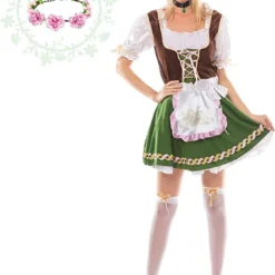 Spooktacular Women's German Oktoberfest Costume Set - Adult - Group Costumes -Halloween Costumes Sales 2022 Womens German Oktoberfest Costume Set Adult 4