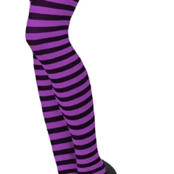 Spooktacular 3pcs Halloween Womens Striped Leggings - Costume Accessories -Halloween Costumes Sales 2022 Womens Nylon Striped Tights BlackPurple Standard 3 Pack 1 结果