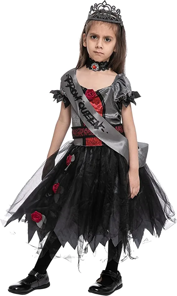 Spooktacular Girl Prom Queen Halloween Costume - Kid Halloween Costumes 3 Spooktacular Girl Prom Queen Halloween Costume - Kid Halloween Costumes