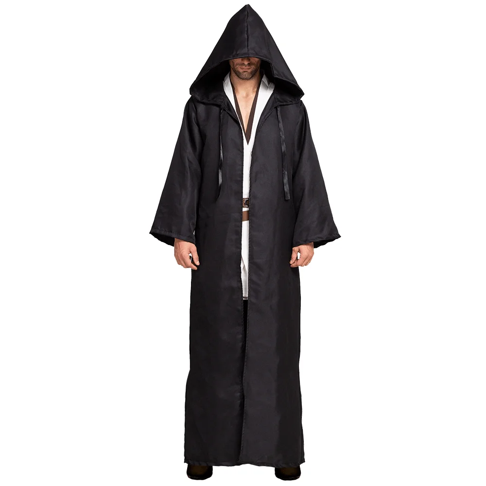 Spooktacular Tunic Hooded Robe Cloak Halloween Costume for Men's - Adult - Adult Costumes 3 Spooktacular Tunic Hooded Robe Cloak Halloween Costume for Men's - Adult - Adult Costumes