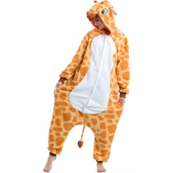 Spooktacular Adult Giraffe Onesie Pajama Halloween Costume - Group Costumes