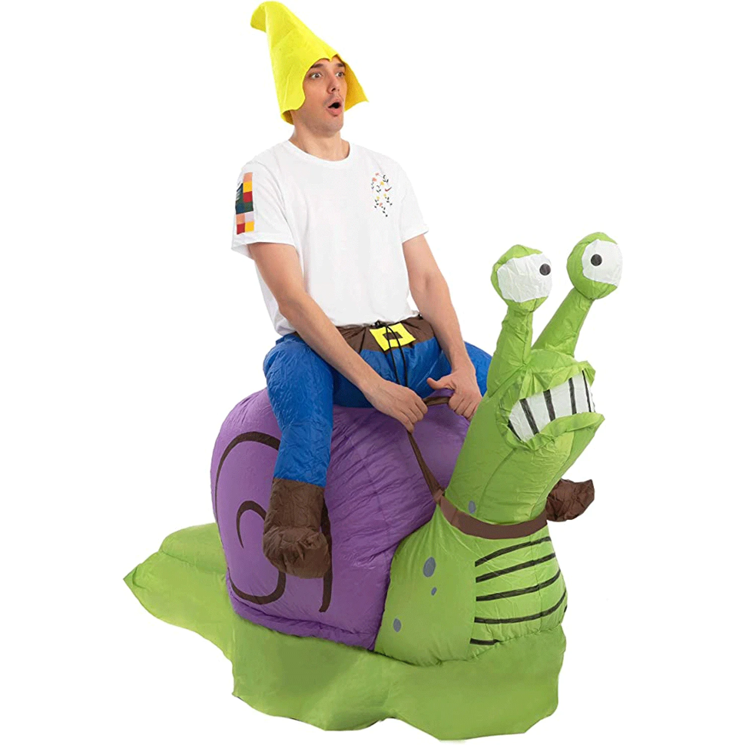 Spooktacular Gnome Ride-On Snail Inflatable Costume - Adult One Size - Adult Costumes 7 Spooktacular Gnome Ride-On Snail Inflatable Costume - Adult One Size - Adult Costumes - Image 5