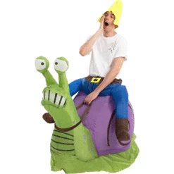 Spooktacular Gnome Ride-On Snail Inflatable Costume - Adult One Size - Adult Costumes